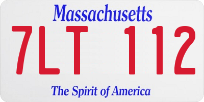 MA license plate 7LT112