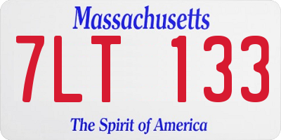 MA license plate 7LT133