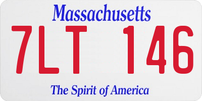 MA license plate 7LT146