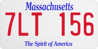 MA license plate 7LT156