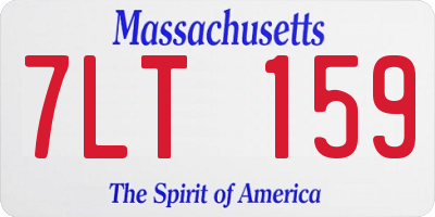 MA license plate 7LT159