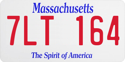 MA license plate 7LT164