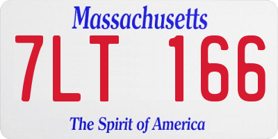 MA license plate 7LT166