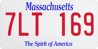 MA license plate 7LT169