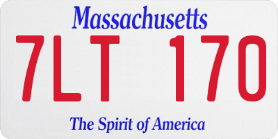 MA license plate 7LT170