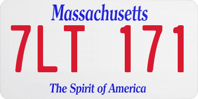 MA license plate 7LT171