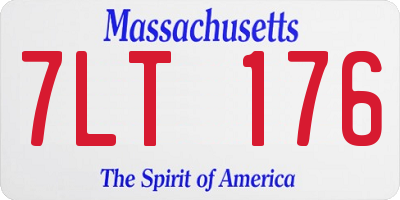 MA license plate 7LT176