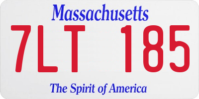 MA license plate 7LT185