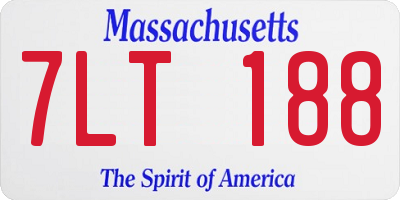 MA license plate 7LT188