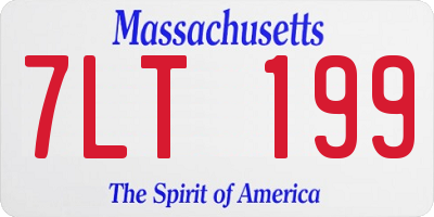 MA license plate 7LT199