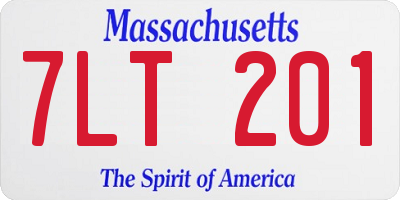 MA license plate 7LT201