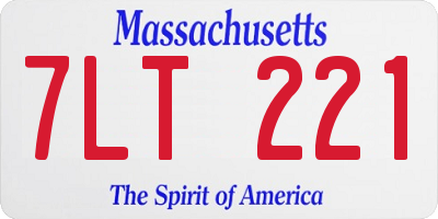 MA license plate 7LT221