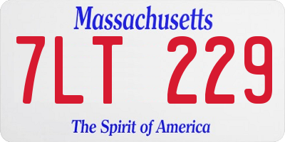 MA license plate 7LT229