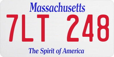 MA license plate 7LT248