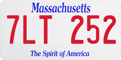 MA license plate 7LT252