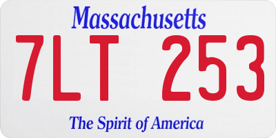 MA license plate 7LT253