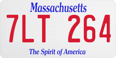 MA license plate 7LT264