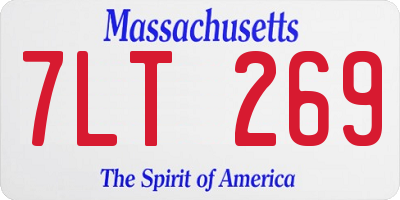 MA license plate 7LT269