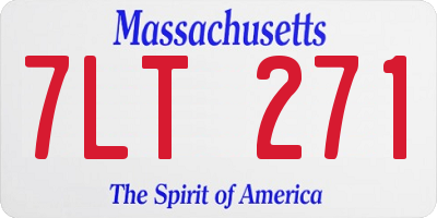 MA license plate 7LT271