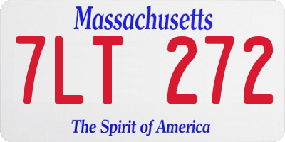 MA license plate 7LT272