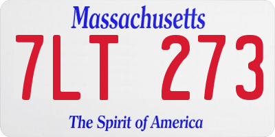 MA license plate 7LT273