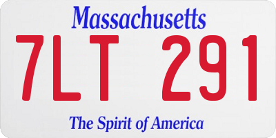 MA license plate 7LT291