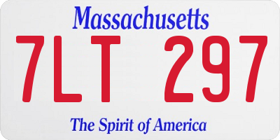 MA license plate 7LT297