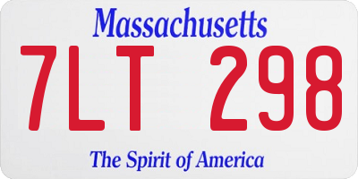 MA license plate 7LT298
