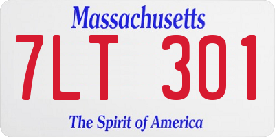 MA license plate 7LT301