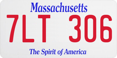 MA license plate 7LT306