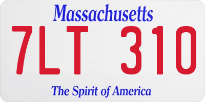 MA license plate 7LT310