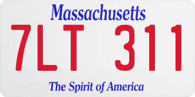 MA license plate 7LT311