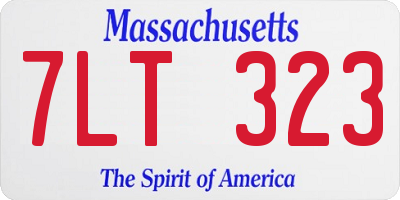 MA license plate 7LT323