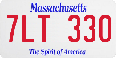 MA license plate 7LT330