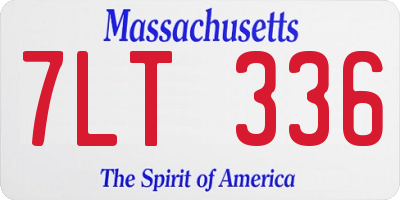 MA license plate 7LT336