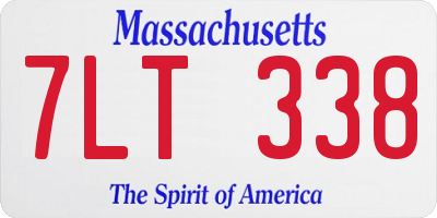 MA license plate 7LT338