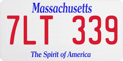 MA license plate 7LT339