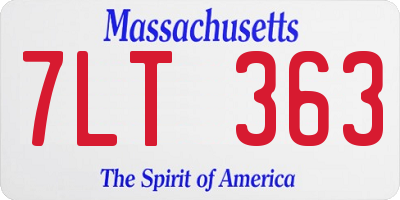 MA license plate 7LT363