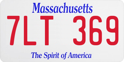 MA license plate 7LT369