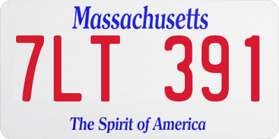 MA license plate 7LT391
