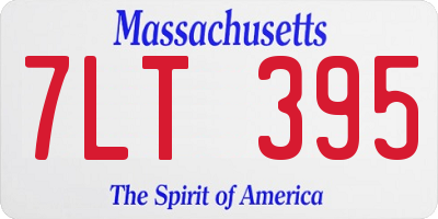 MA license plate 7LT395