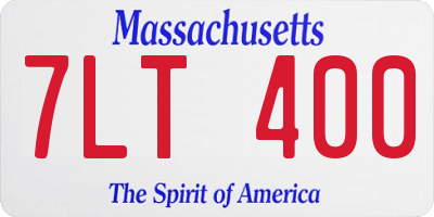 MA license plate 7LT400