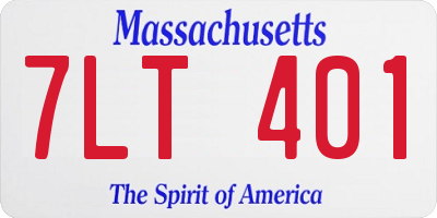 MA license plate 7LT401