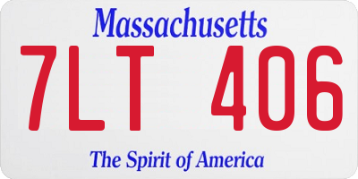 MA license plate 7LT406