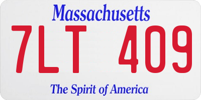 MA license plate 7LT409