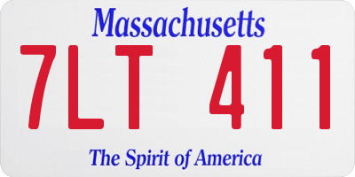 MA license plate 7LT411