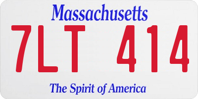 MA license plate 7LT414
