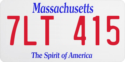 MA license plate 7LT415