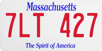 MA license plate 7LT427