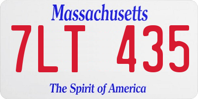 MA license plate 7LT435